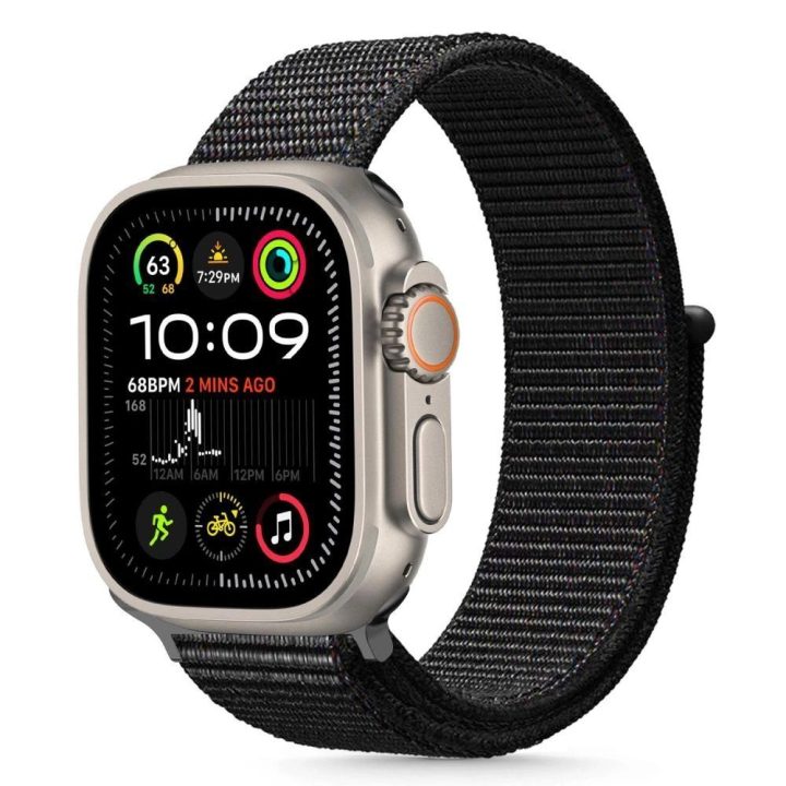 Nailono dirželis Apple Watch“ 44 / 45 / 46 / 49 mm – juodas