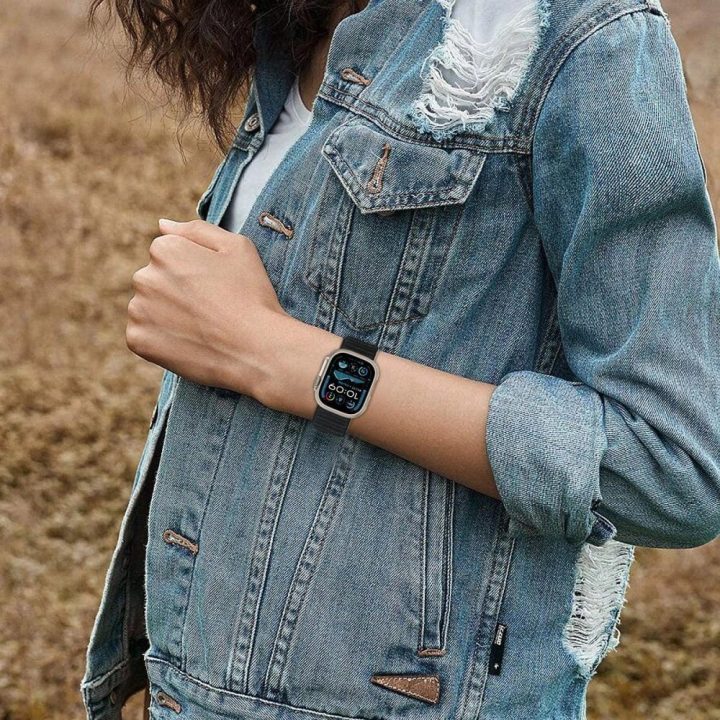 Nailono dirželis Apple Watch“ 44 / 45 / 46 / 49 mm – juodas