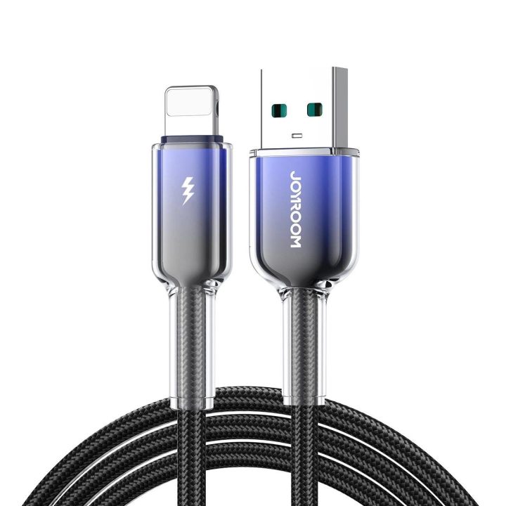 3A USB-A - Lightning kabelis 1.2m - juodas