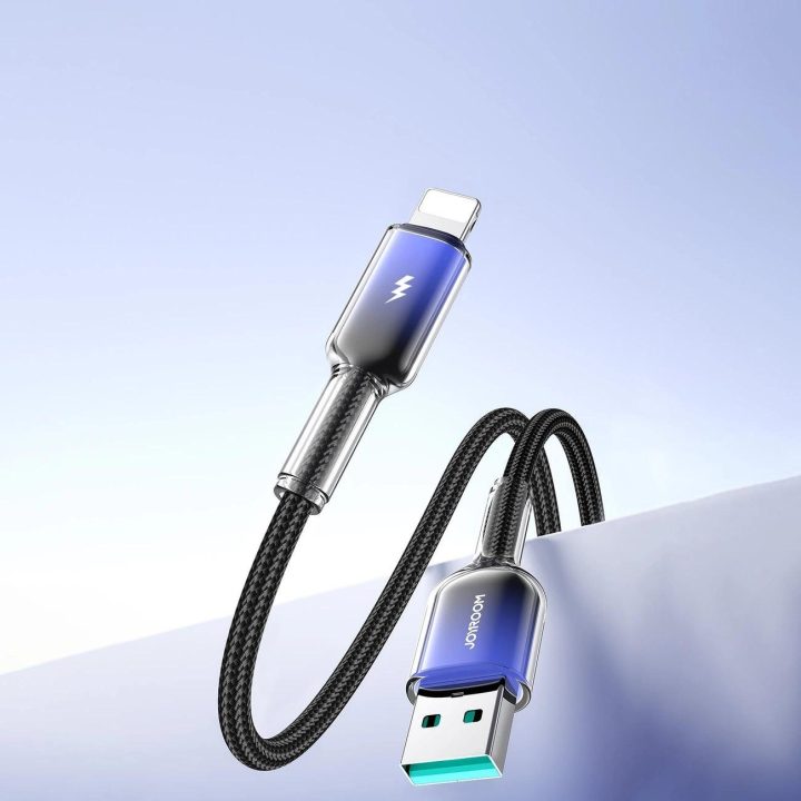 3A USB-A - Lightning kabelis 1.2m - juodas