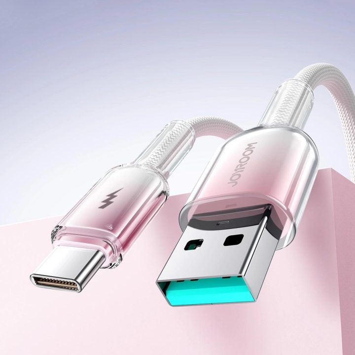 3A USB C 1,2 m kabelis – baltas