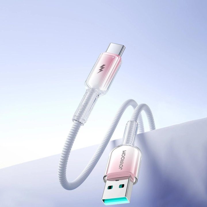 3A USB C 1,2 m kabelis – baltas