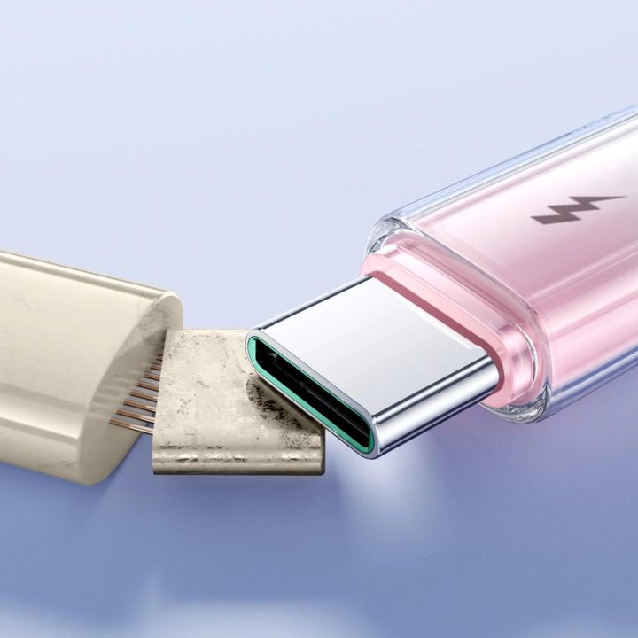 3A USB C 1,2 m kabelis – baltas