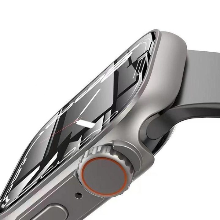 dėklas Apple Watch 46 mm - juodas ir oranžinis