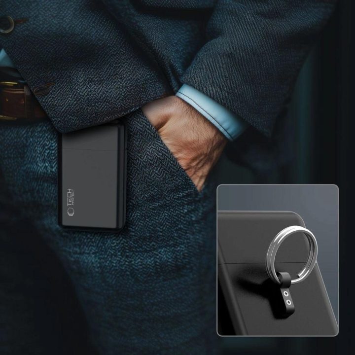 Metalinis automobilio raktelių dėklas su RFID blokavimu - juodas