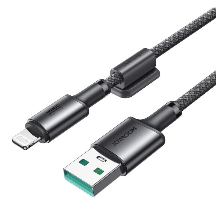 3A USB-A - Lightning“ laidas su magnetiniu organizatoriumi 1,2 m - pilkos spalvos