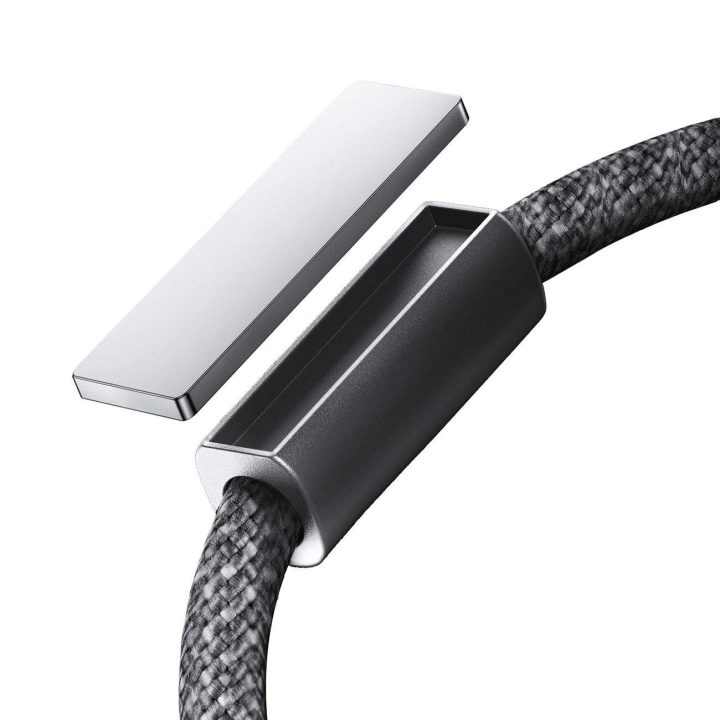 3A USB C laidas su magnetiniu organizatoriumi 1,2 m – pilkas
