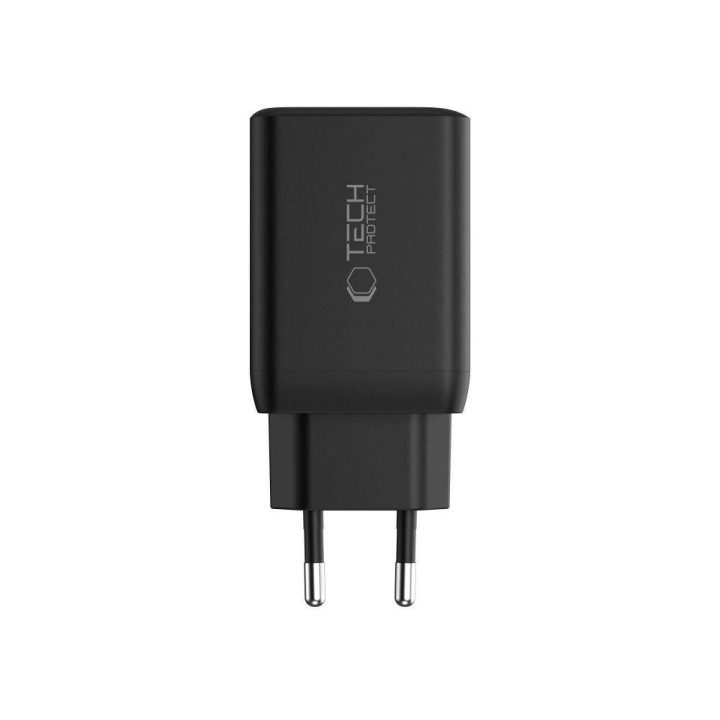 2-PORT PD45W sieninis įkroviklis – juodas
