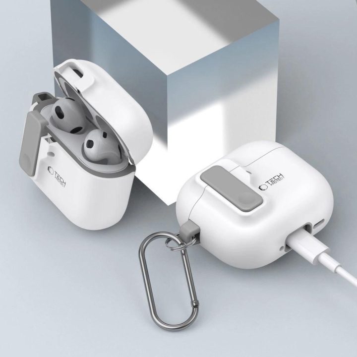 dėklas Slim Hook“ skirtas AirPods 4“ – baltas