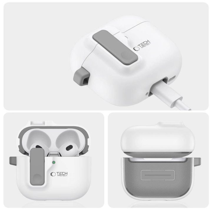 dėklas Slim Hook“ skirtas AirPods 4“ – baltas