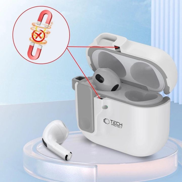 dėklas Slim Hook“ skirtas AirPods 4“ – baltas