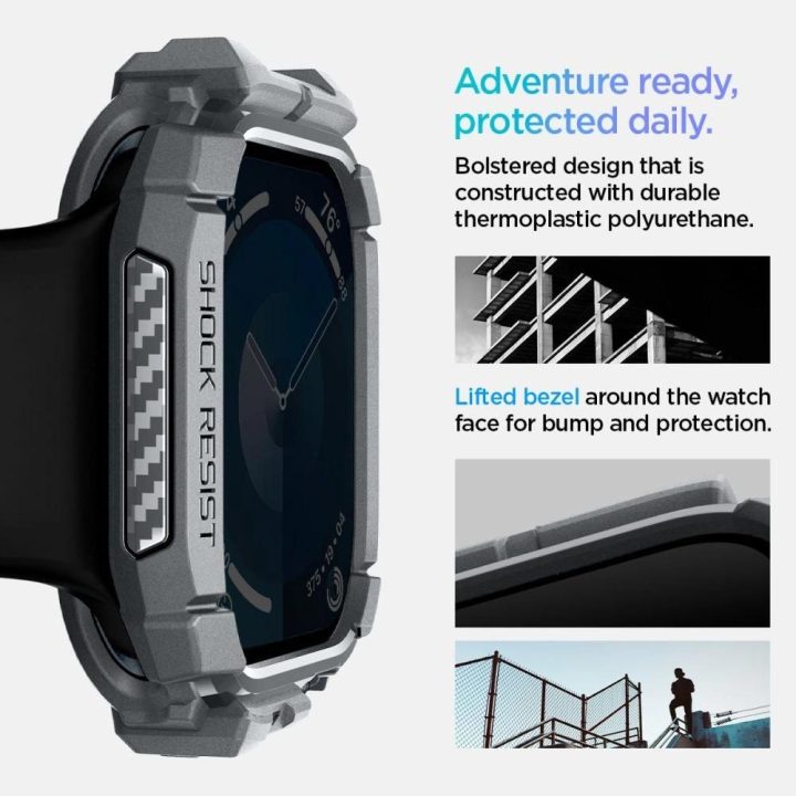 dėklas Apple Watch 10 46 mm – pilkas