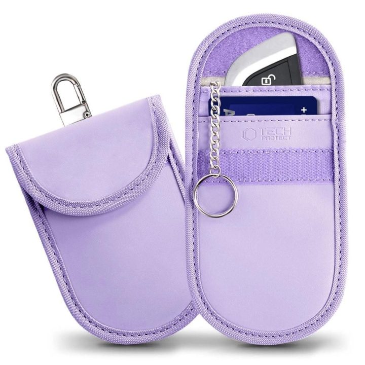 (RFID) blokuojantis automobilio raktų dėklas – violetinė