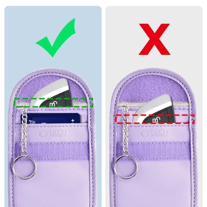 (RFID) blokuojantis automobilio raktų dėklas – violetinė