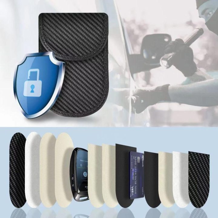 RFID Blokavimo Automobilio Raktelių Dėklas - Juodas - Anglies pluoštas