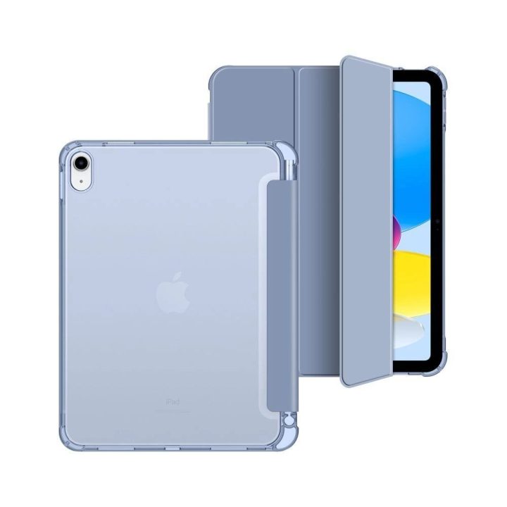 dėklas iPad 10 / 2022 – mėlynas, skaidrus
