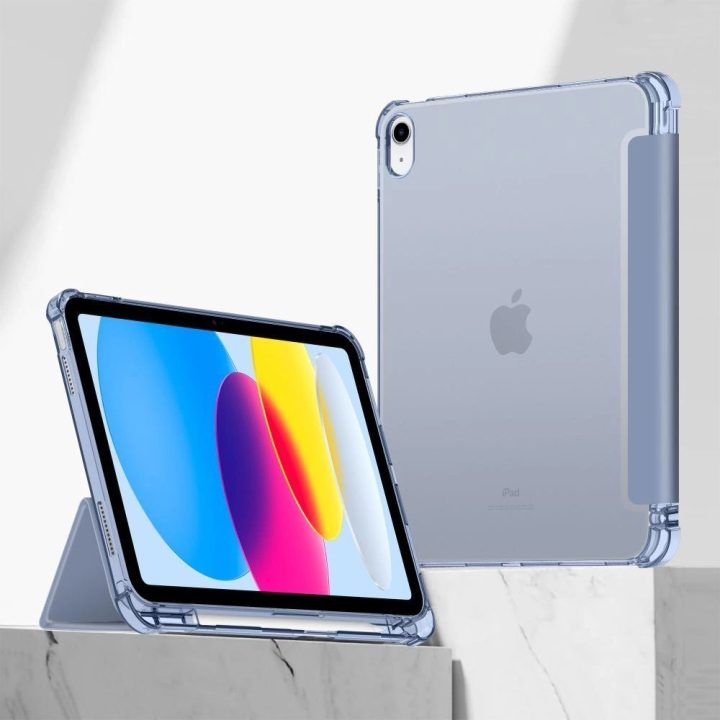 dėklas iPad 10 / 2022 – mėlynas, skaidrus