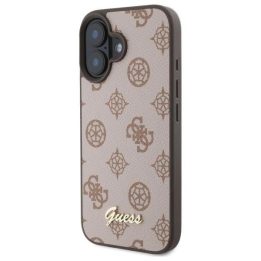 Guess Peony Script MagSafe“ dėklas iPhone 16“ – rudas