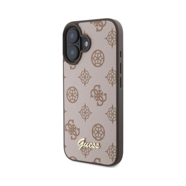 Guess Peony Script MagSafe“ dėklas iPhone 16“ – rudas