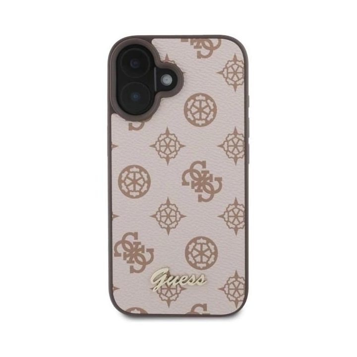 Guess Peony Script MagSafe“ dėklas iPhone 16“ – rudas