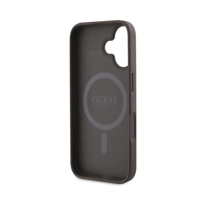 Guess Peony Script MagSafe“ dėklas iPhone 16“ – rudas