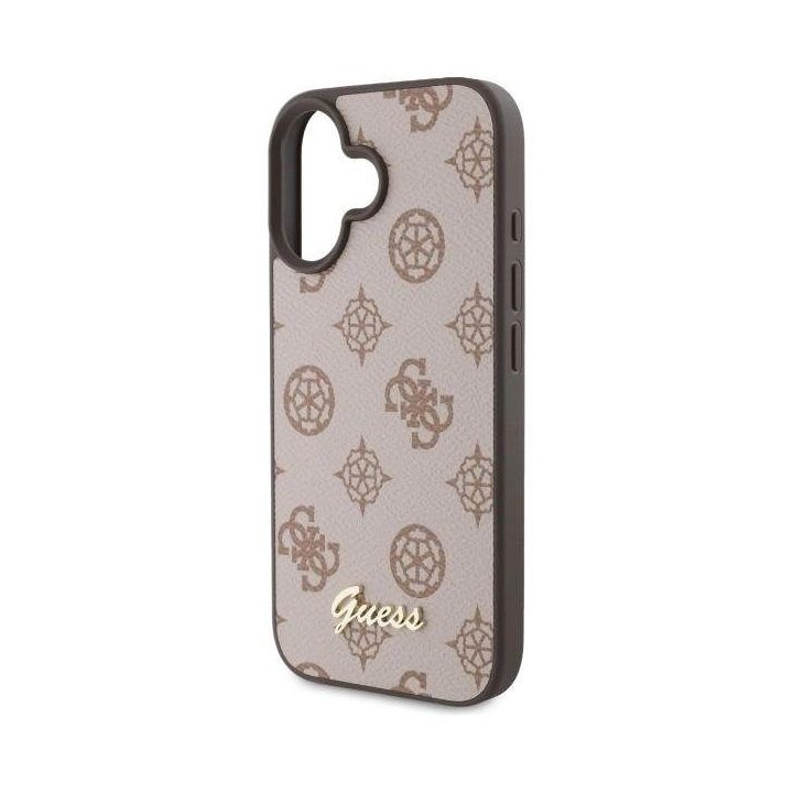 Guess Peony Script MagSafe“ dėklas iPhone 16“ – rudas