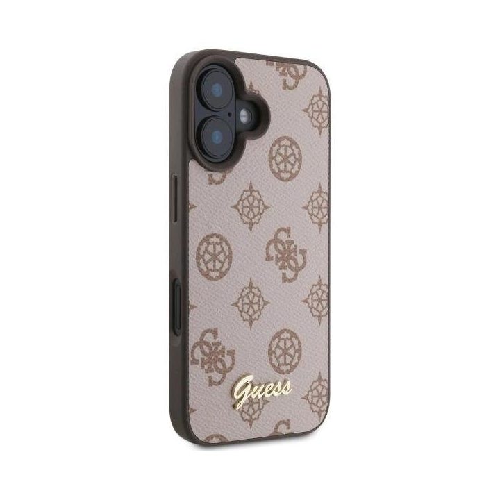 Guess Peony Script MagSafe“ dėklas iPhone 16“ – rudas
