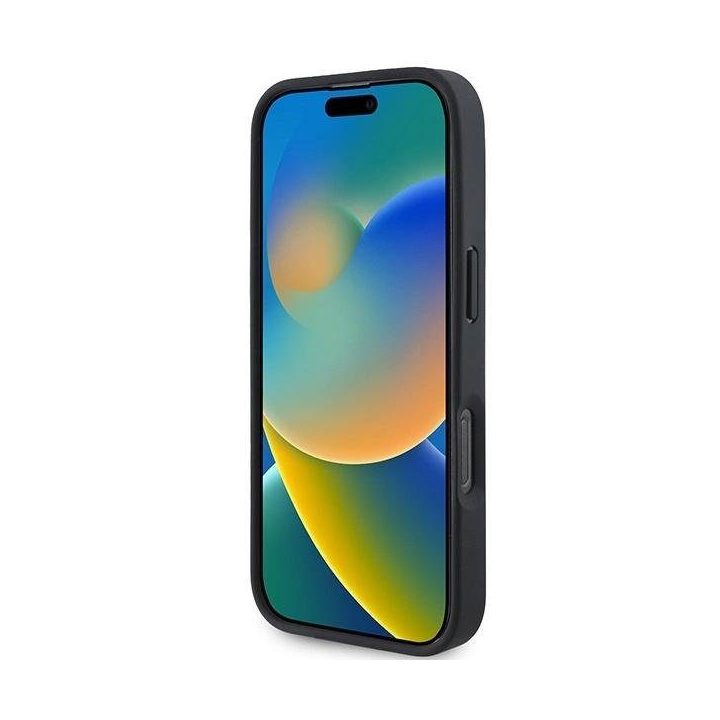 BMW karštai štampuotas odinis dėklas iPhone 16 Pro Max“ – juodas