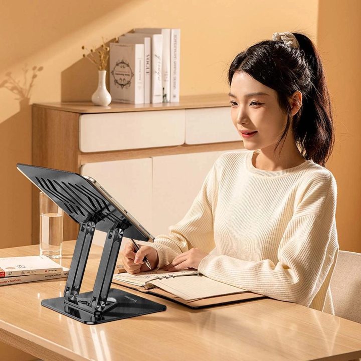 Nešiojamojo kompiuterio stovas WRS-CPY84SB 360 aliuminis - juodas