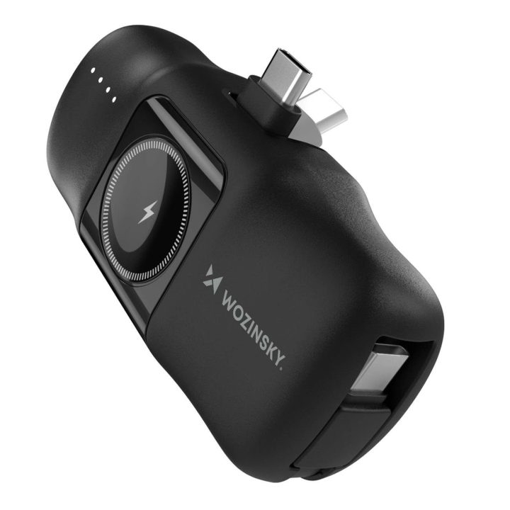 Mini Powerbank“ WF16 C laidu ir įkrovikliu Apple Watch“ – juodas