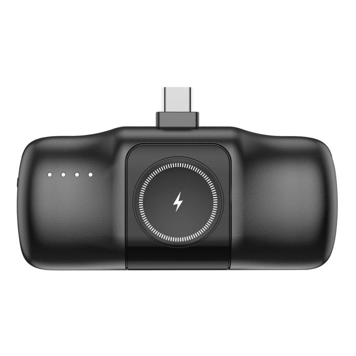 Mini Powerbank“ WF16 C laidu ir įkrovikliu Apple Watch“ – juodas