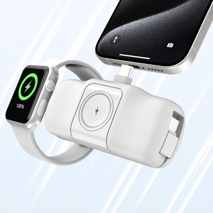 “ WF16 C kabeliu ir įkrovikliu Apple Watch“ – baltas
