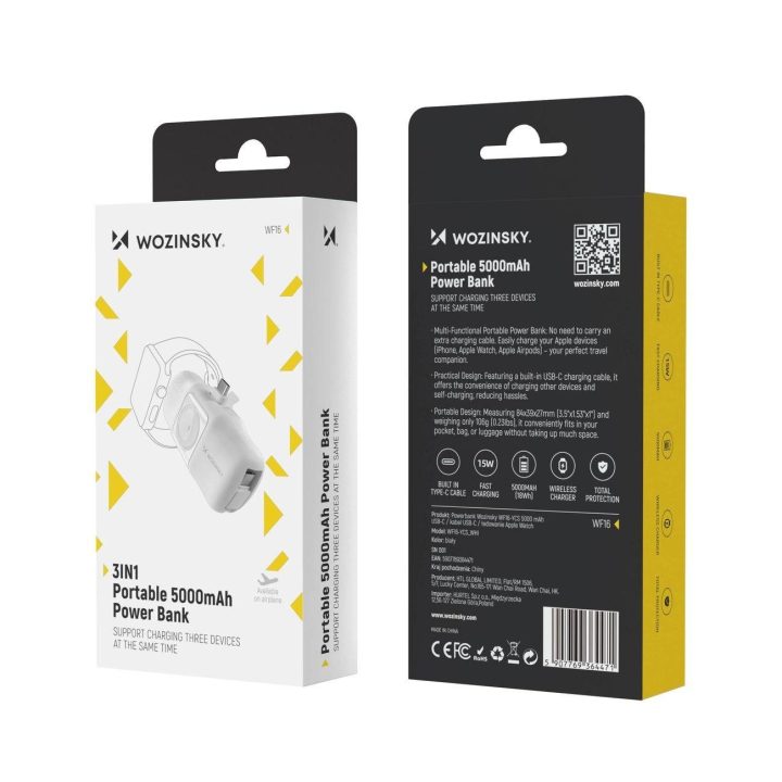 “ WF16 C kabeliu ir įkrovikliu Apple Watch“ – baltas