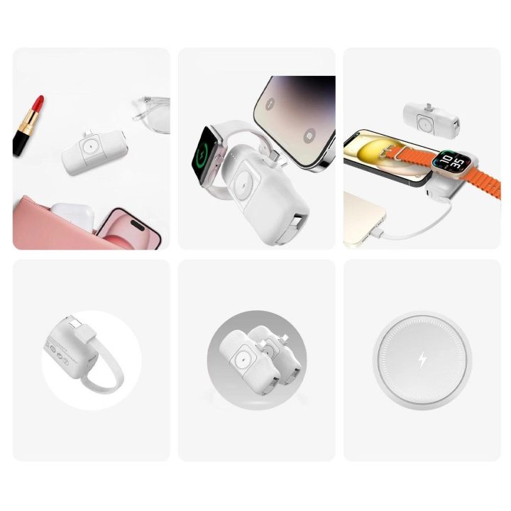 “ WF16 C kabeliu ir įkrovikliu Apple Watch“ – baltas