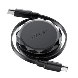 USB C įtraukiamas 60 W laidas – juodas