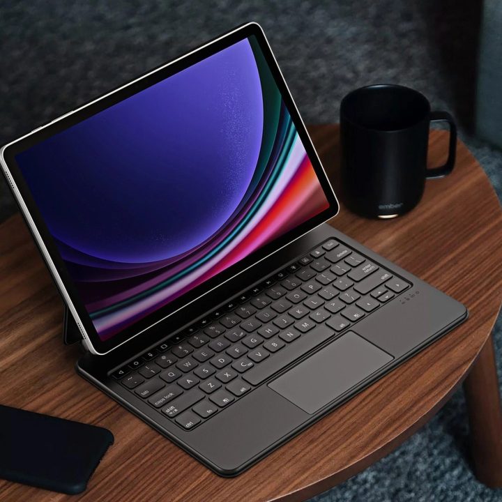 klaviatūros dėklas (MK serija) su klaviatūra su Bluetooth Samsung Galaxy Tab S9+ / S8+ / S7+ - juodas