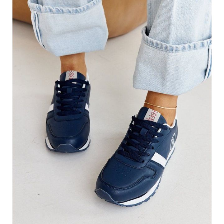 Jūrinės mėlynos spalvos moteriški kedai CROSS JEANS