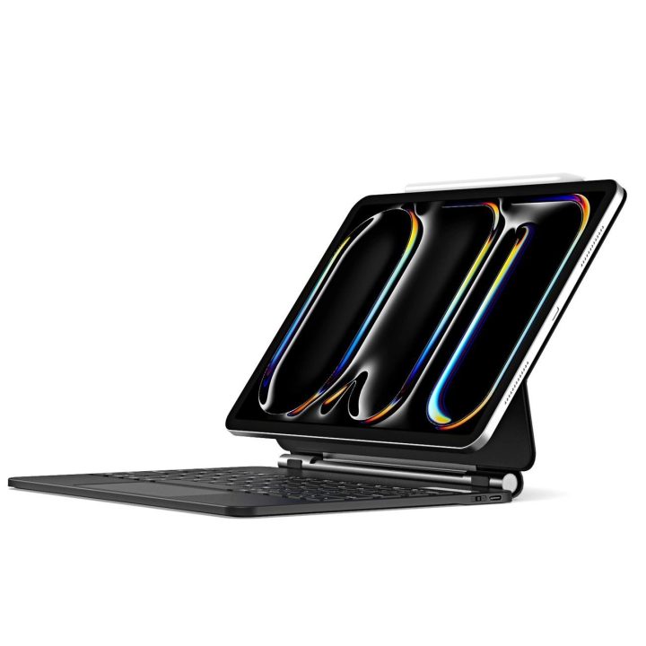 klaviatūros (MK serija) dėklas su Bluetooth“ klaviatūra iPad Pro 11“ 2024 m. - juodos spalvos