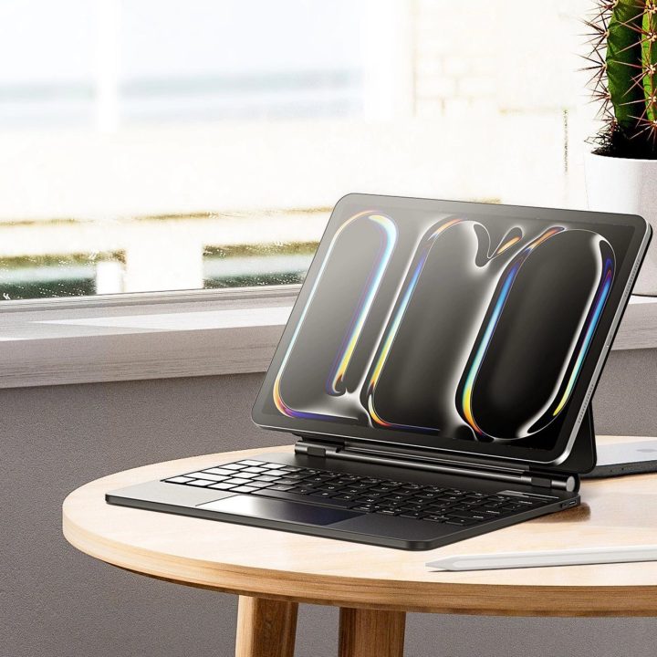 klaviatūros (MK serija) dėklas su Bluetooth“ klaviatūra iPad Pro 11“ 2024 m. - juodos spalvos