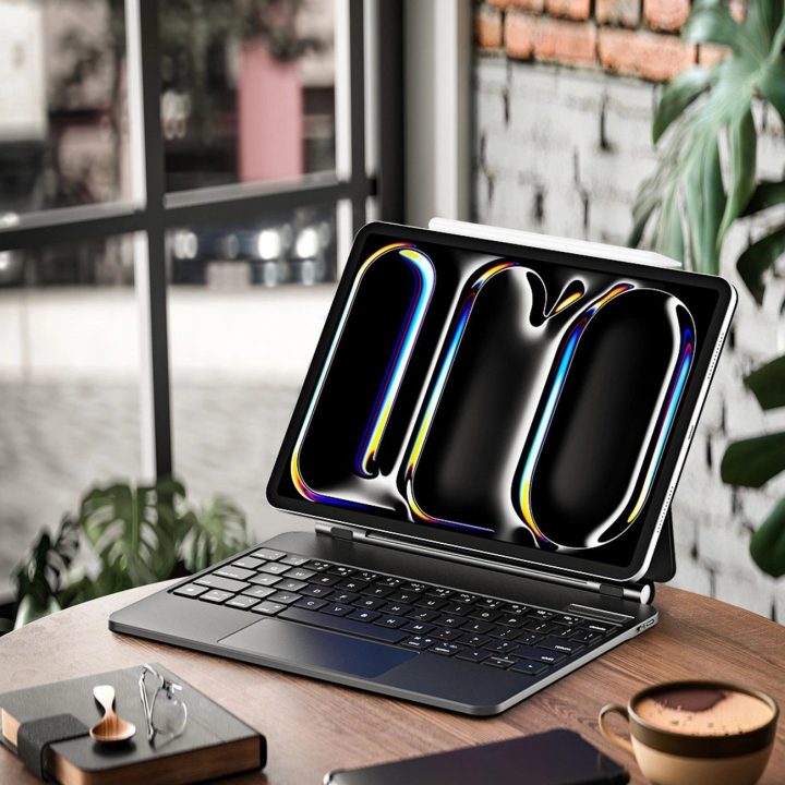 klaviatūros (MK serija) dėklas su Bluetooth“ klaviatūra iPad Pro 11“ 2024 m. - juodos spalvos