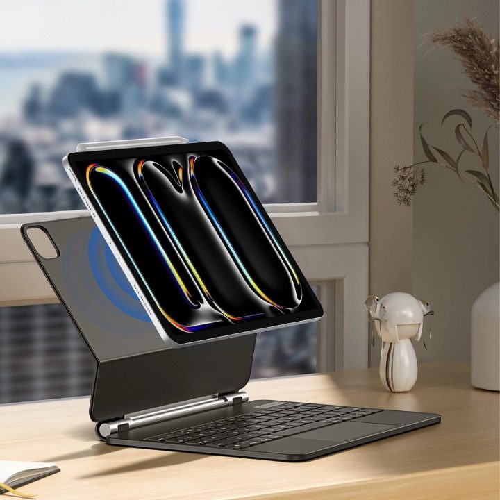 klaviatūros (MK serija) dėklas su Bluetooth“ klaviatūra iPad Pro 11“ 2024 m. - juodos spalvos