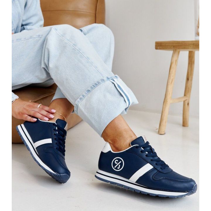 Jūrinės mėlynos spalvos moteriški kedai CROSS JEANS