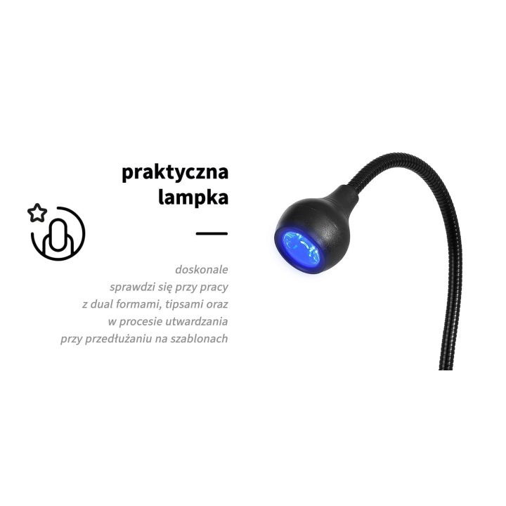 Lempa Glow UV LED Snake ant juodojo stalo