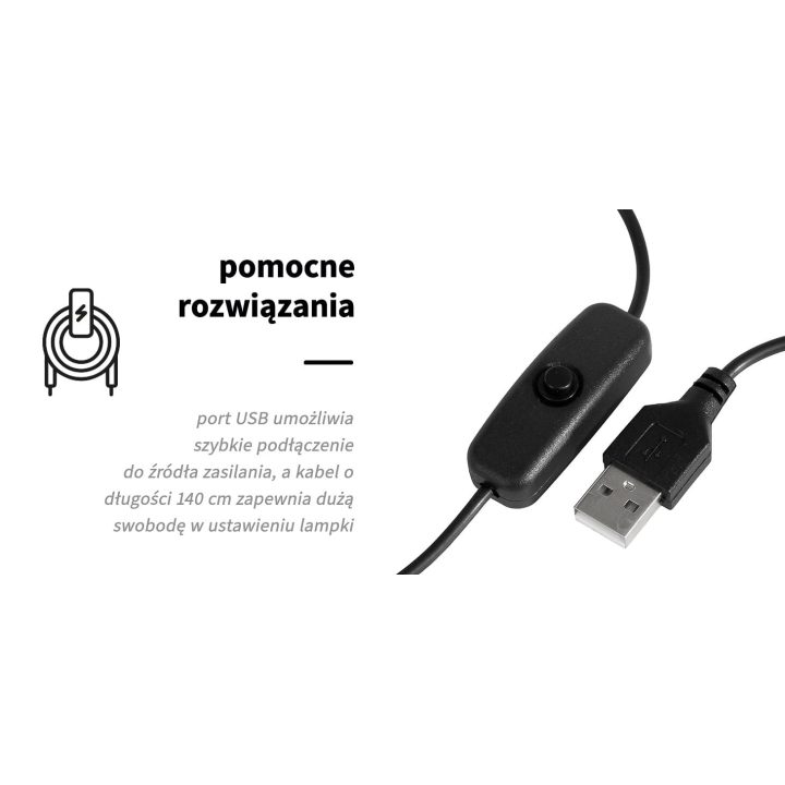 Lempa Glow UV LED Snake ant juodojo stalo