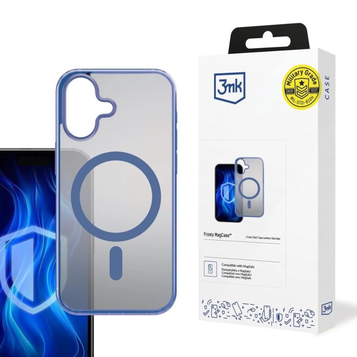 Frosty MagCase Blue dėklas Apple iPhone 16 Plus išmaniajam telefonui – permatomas