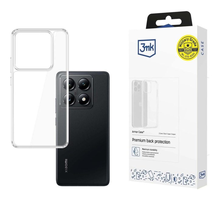 Telefono dėklas Xiaomi 14T Pro telefonui - skaidrus