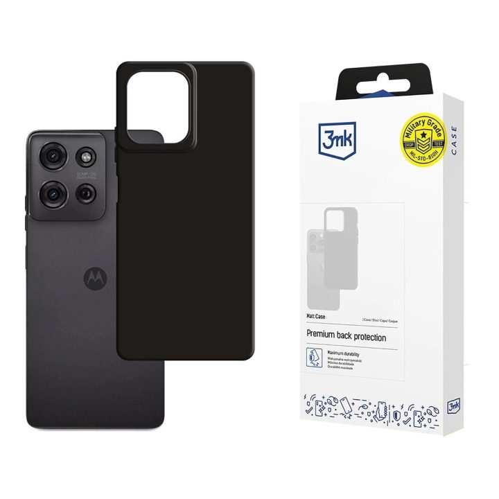 Telefono dėklas Motorola Moto G75 - juodas
