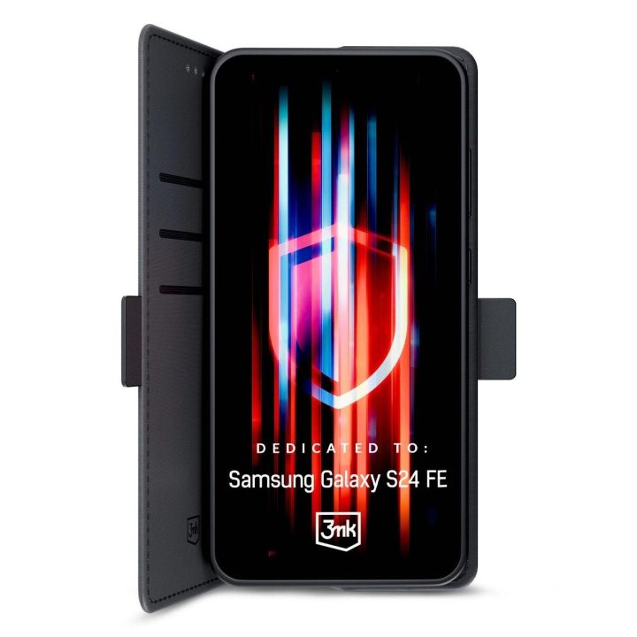 piniginė tipo dėklas Samsung Galaxy S24 FE“ – juoda