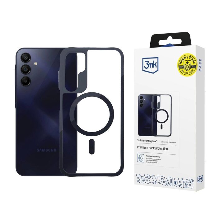 Dėklas Samsung Galaxy A15 5G“ telefonui – skaidrus