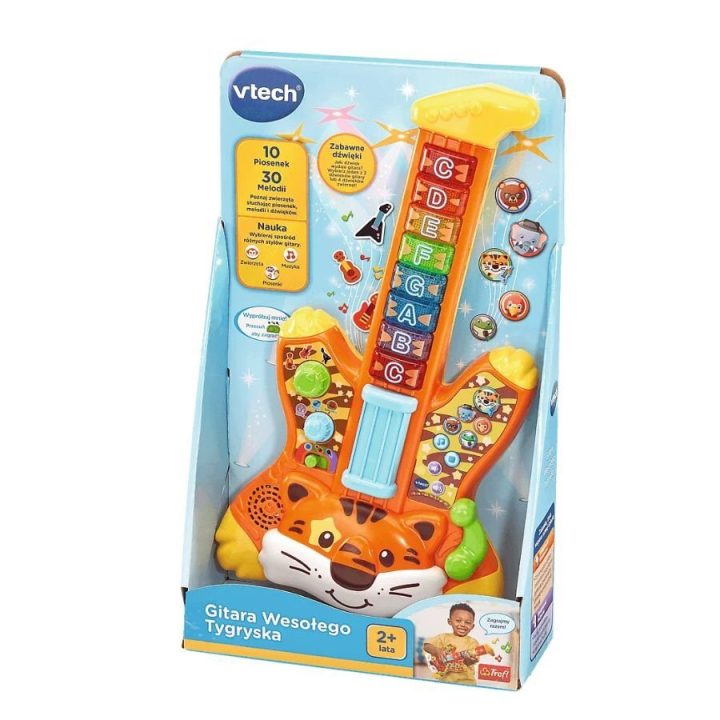 Linksma tigro gitara